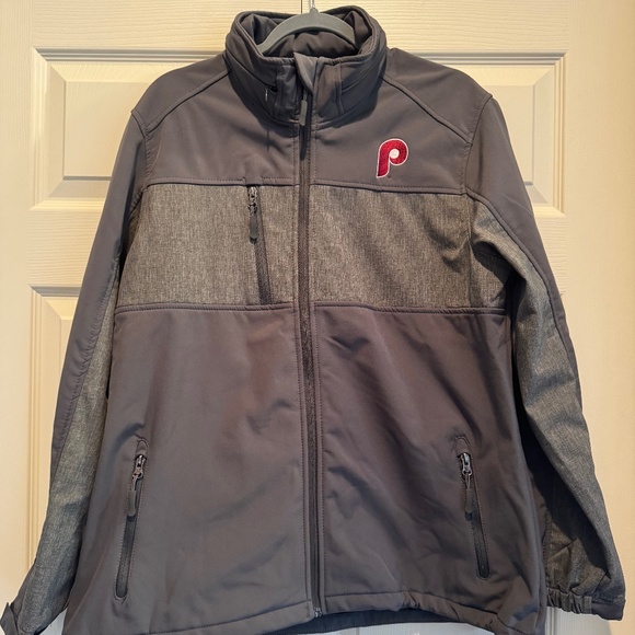 Philadelphia Phillies Gray Zephyr Medium Weight Retro Jacket - Picture 1 of 7